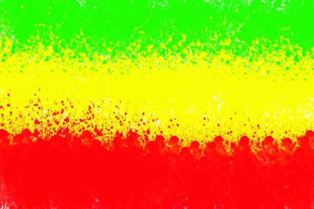 reggae color with watercolor splash background