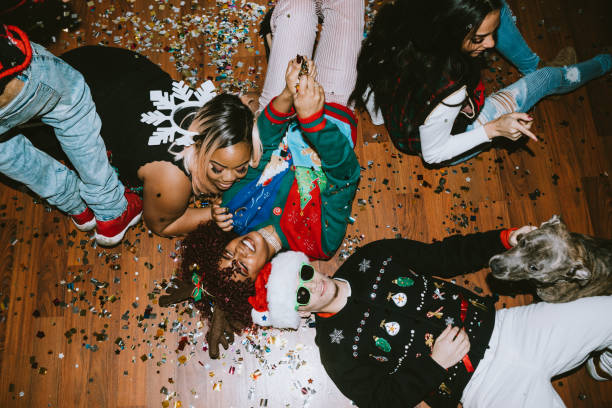 istock Generation Z Friends Christmas Party 1087301360