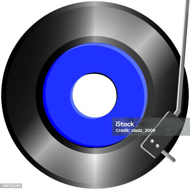 Vinyl 45 Rpm Player Stock Illustration - Download Image Now - Art, Arts Culture and Entertainment, Circle