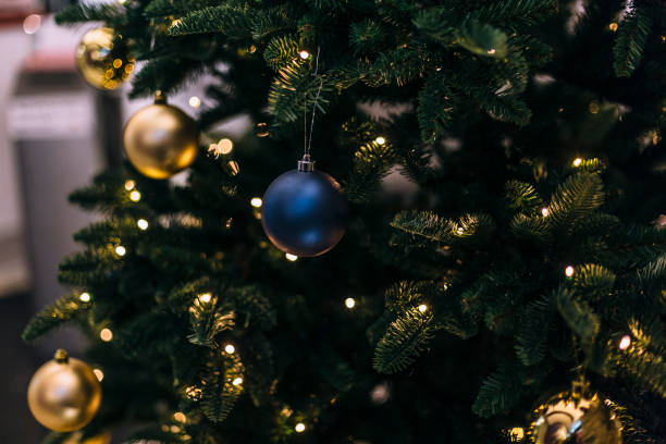 istock Fir Tree decorated with christmas balls 1087316118