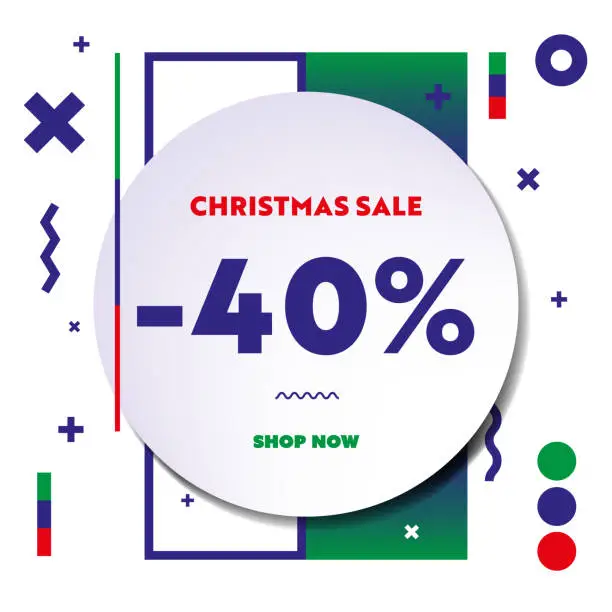 Vector illustration of Christmas Sale Web Banner Template