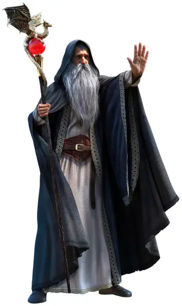 Photo of Wizard 3d illustration