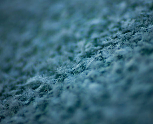 istock Closeup of a Snowflakes on a Car Windshield with Blurred Foreground - texture 1087329728
