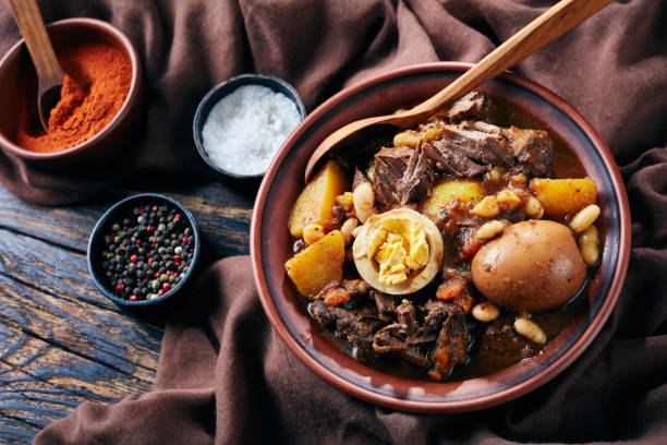 istock Jewish Cholent Hamin in a clay bowl 1087343098