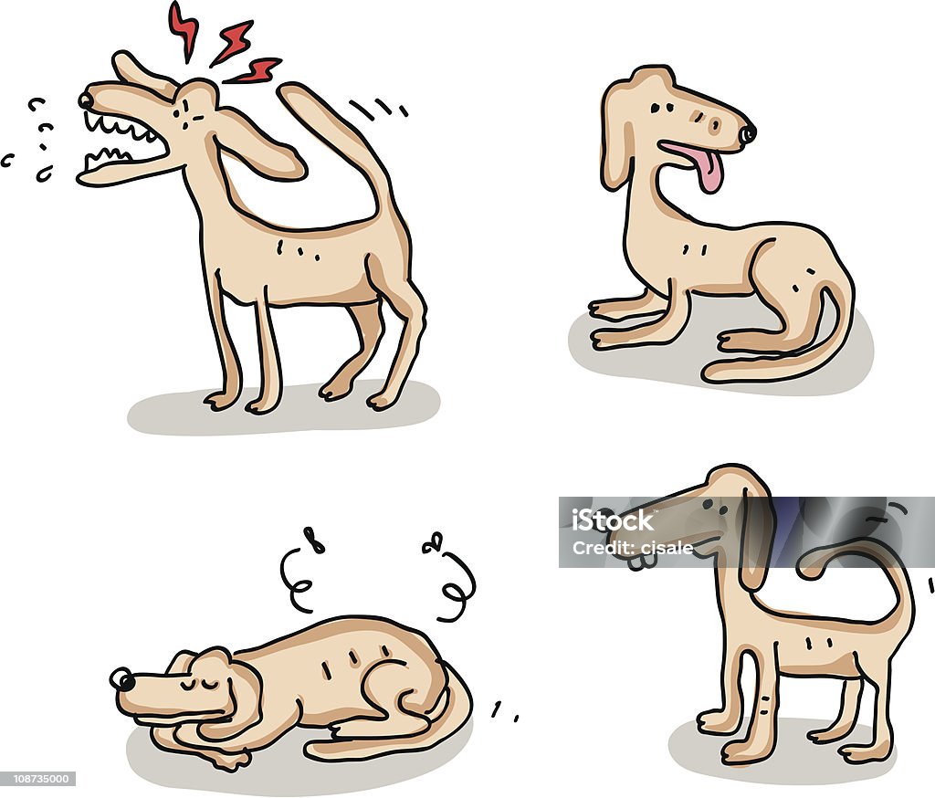 Собака каракули - Векторная графика Лай животных роялти-фри