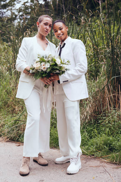 istock Beautiful couple on their wedding day 1087352110