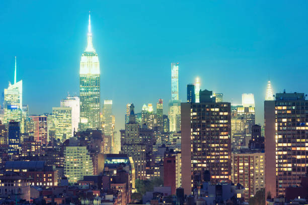 istock Empire State building New York city night 1087369848