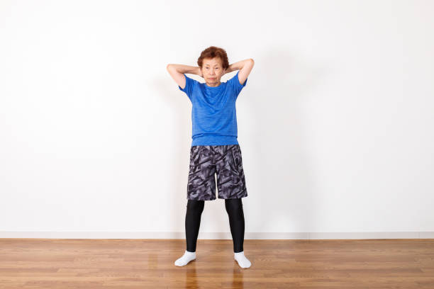 istock Exercise and elderly women of Asian 1087387720