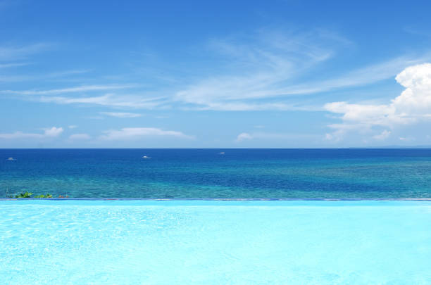 istock Tropical Resort Infinity Pool Overlook The Ocean 1087404862