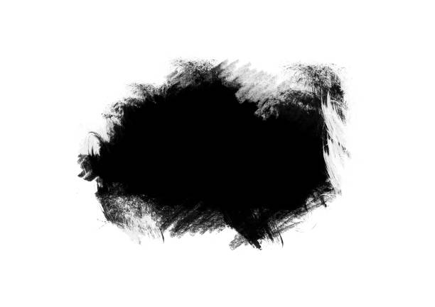 istock Black color graphic patches graphic brush strokes design effect element for background 1087416118
