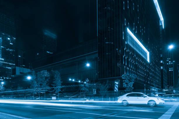 istock Motion speed effect with City Night,hangzhou,china 1087421858