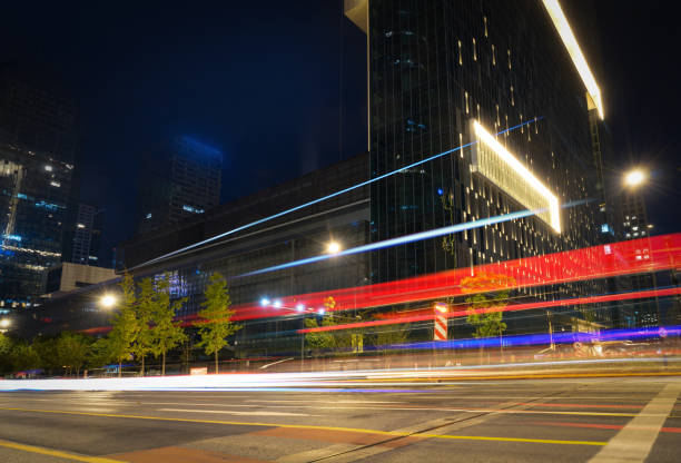 istock Motion speed effect with City Night,hangzhou,china 1087421918