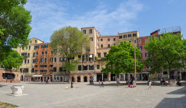 Venice, Italy. The main square of the Jewish quarter stock photo