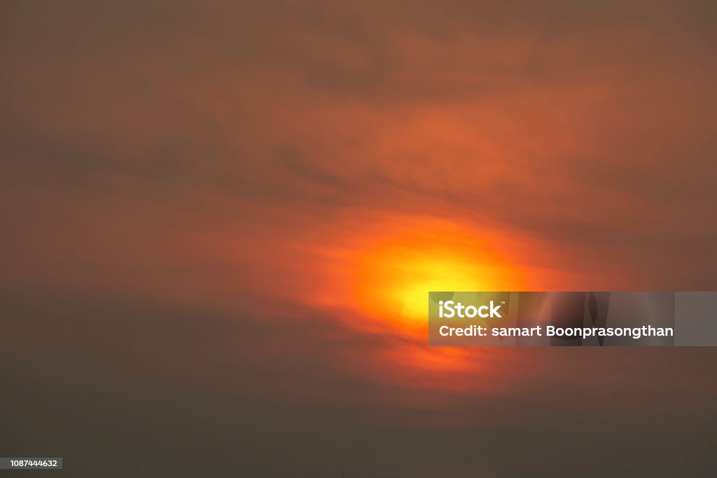 The golden light of the sun and clouds in the sky. Abstract Stock Photo