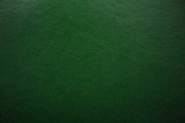 green textured leather background. abstract leather texture. - couro imagens e fotografias de stock