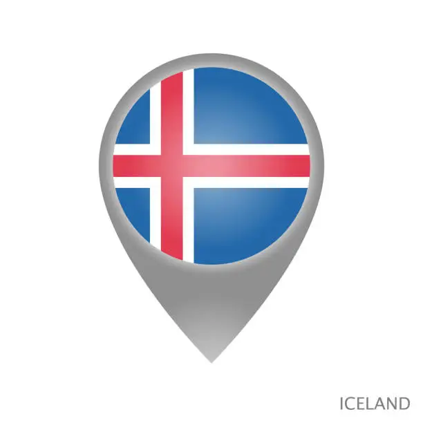 Vector illustration of Iceland point