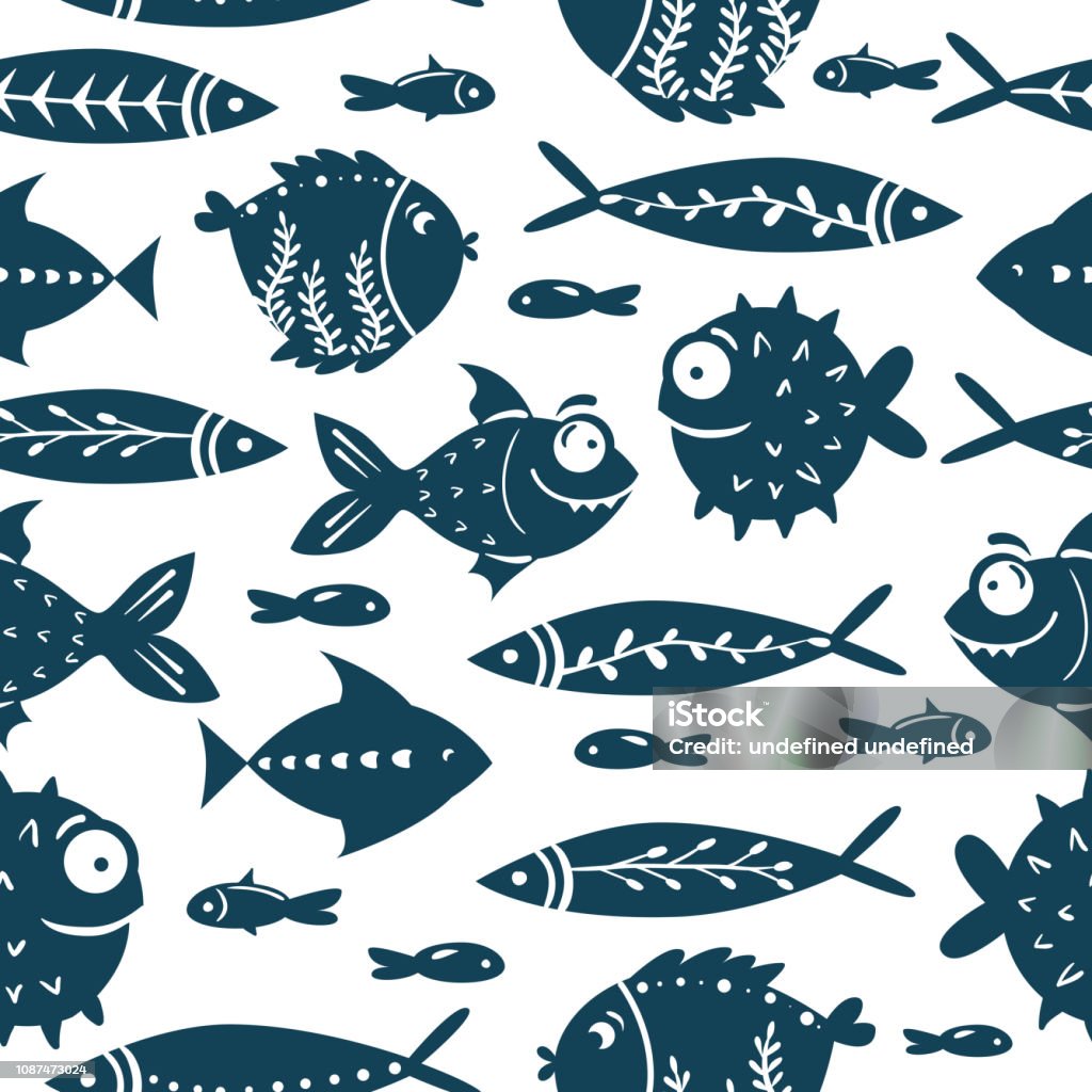 Mô Hình Vector Liền Mạch Với Những Con Cá Dễ Thương Cá Ngộ Nghĩm ...