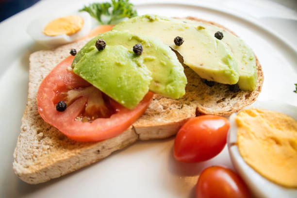Healthy and delicious vegetarian avocado toast