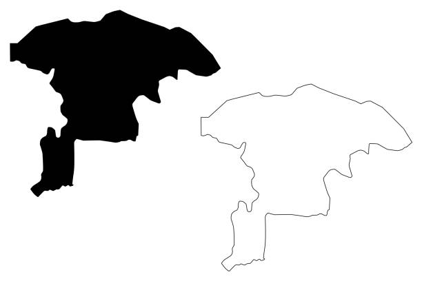 ilustraciones, imágenes clip art, dibujos animados e iconos de stock de vector de mapa del estado de sokoto - califato