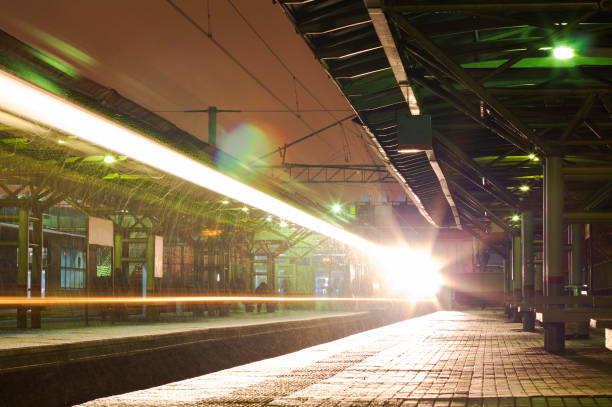 istock Tram passing in the Park on a long exposure 1087481568