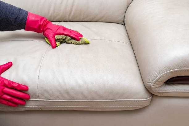 istock side view man cleaning leather sofa at home with wet towel 1087481992