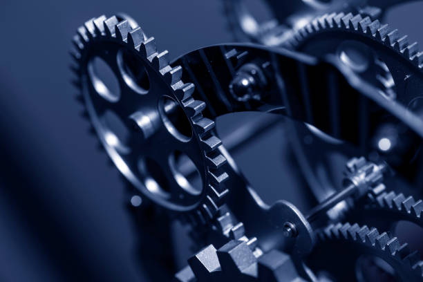 istock Abstract Grunge Retro Clock Gears Background 1087484724