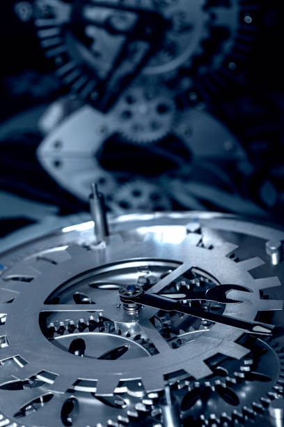 istock Abstract Grunge Retro Clock Gears Background 1087486696