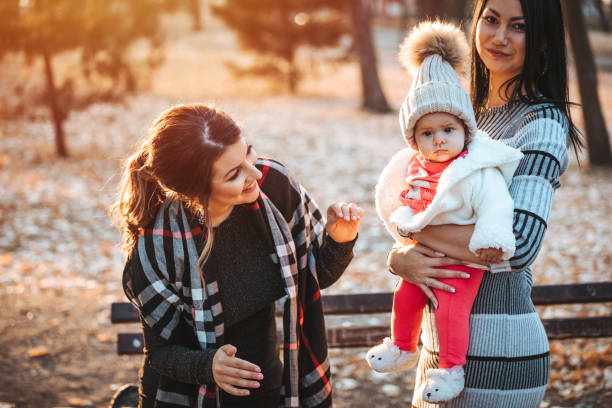 istock Family enjoying sunny autumn day 1087496292