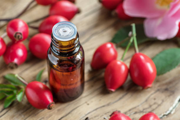 istock Rose-hips and rose hip seed oil. 1087513510