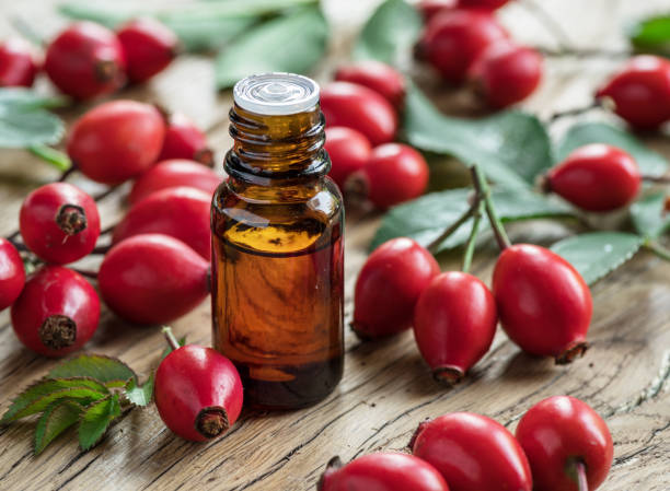 istock Rose-hips and rose hip seed oil. 1087515174