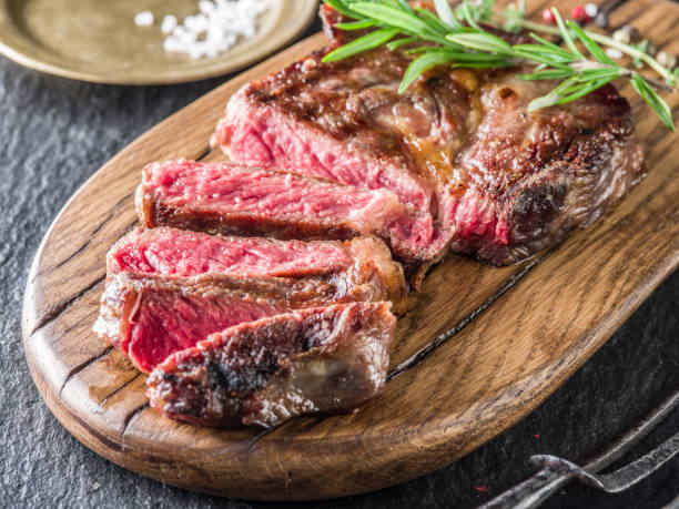 istock Medium rare Ribeye steak or beef steak. 1087515840