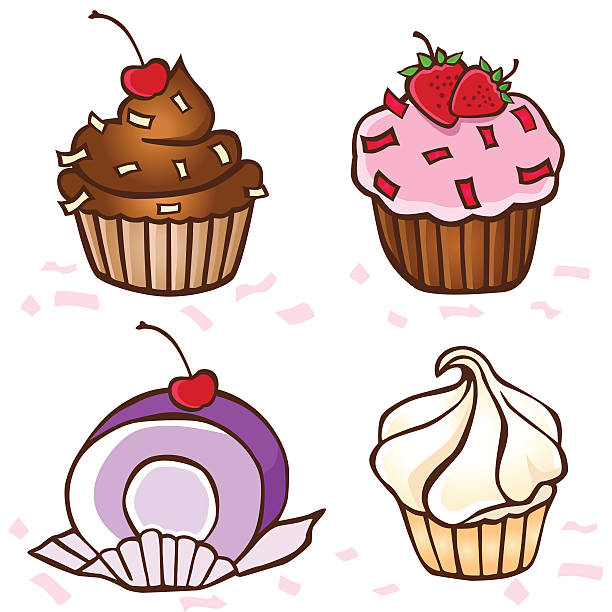 Cupcakes Delicious looking cupcakes. tidbits stock illustrations