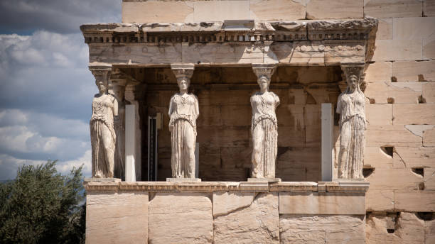istock Statue of Karyatides in Akropolis Athens 1087528630