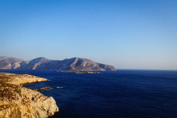 Cliff with cristalline water in Greece