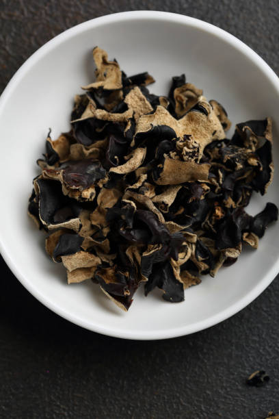 istock Dry chinese black mushroom muer above 1087529050