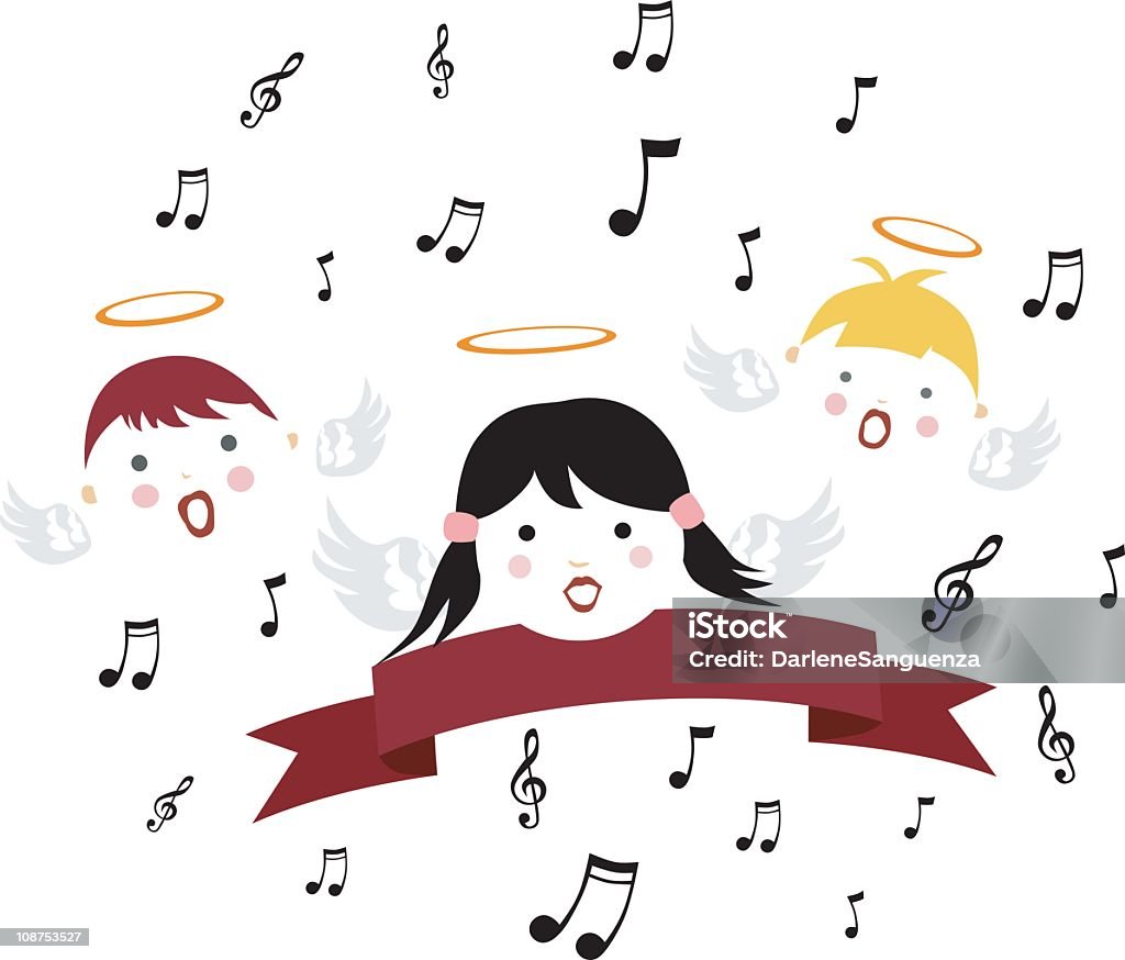 Carolers Od Nieba - Grafika wektorowa royalty-free (Nuta)