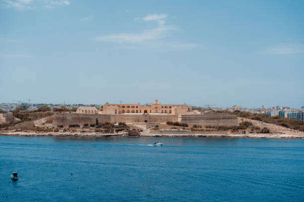 istock Typical Seaside port in Valletta in Malta 1087541360