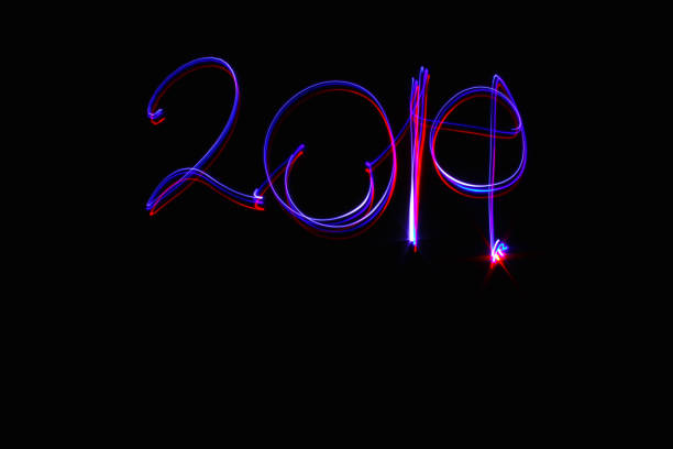 istock Happy New Year 2019 Light painting 1087541404
