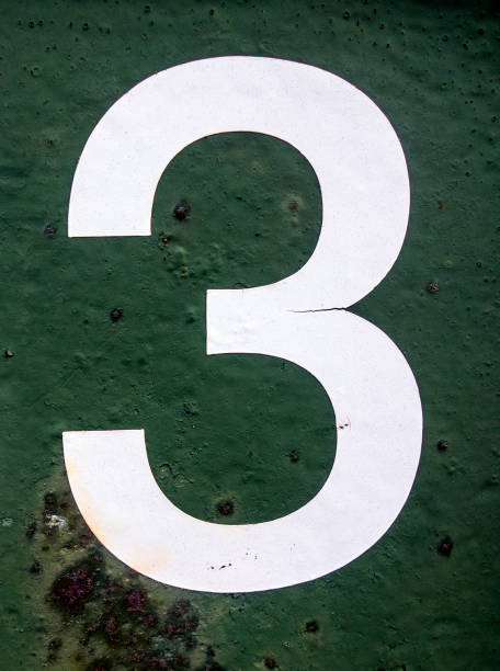 istock Written Wording in Distressed State Typography Found Number Three 1087542950