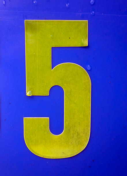 istock Written Wording in Distressed State Typography Found Number Five 5 1087544260