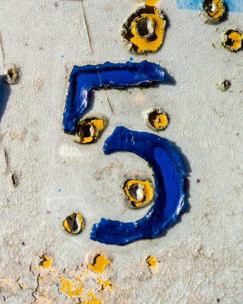 istock Written Wording in Distressed State Typography Found Number Five 5 1087544374