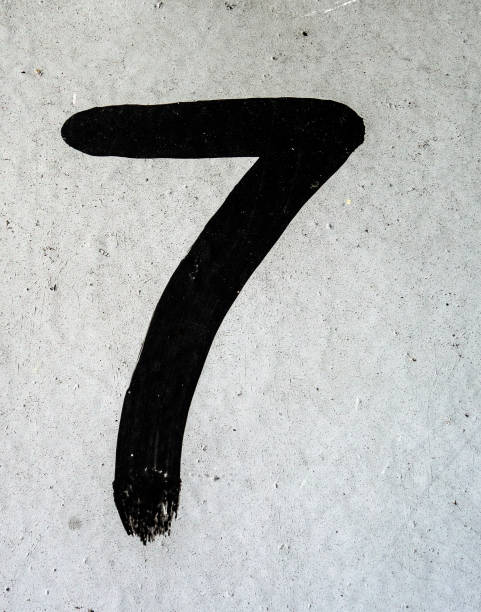 istock Written Wording in Distressed State Typography Found Number Seven 7 1087544474