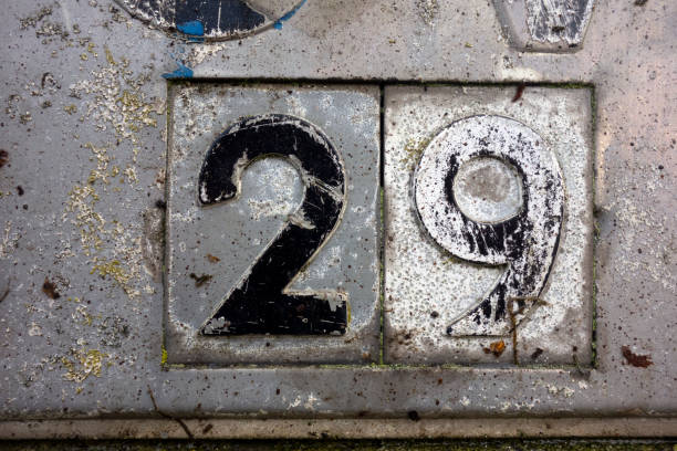istock Written Wording in Distressed State Typography Found Number Twenty Nine 1087544972