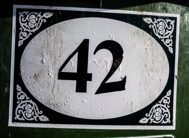 istock Written Wording in Distressed State Typography Found Number Forty Two 1087545102