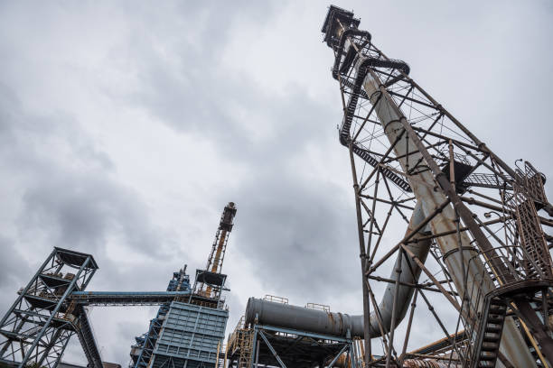 istock Industrial buildings in abandoned industrial site 1087546958
