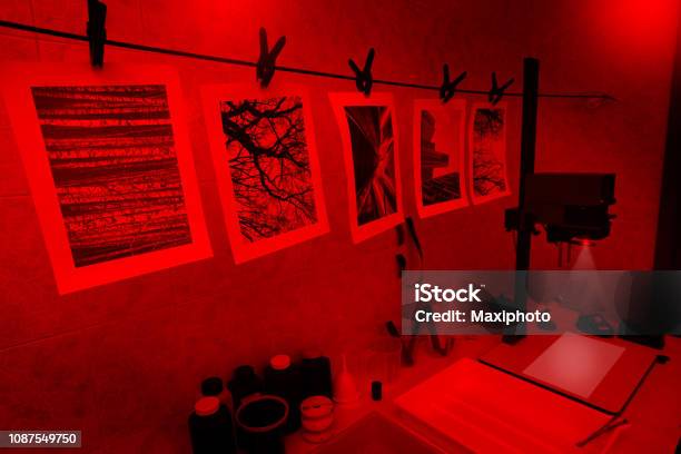 Darkroom For Printing Film Photography Stock Photo - Download Image Now - Darkroom, Photography, Photograph
