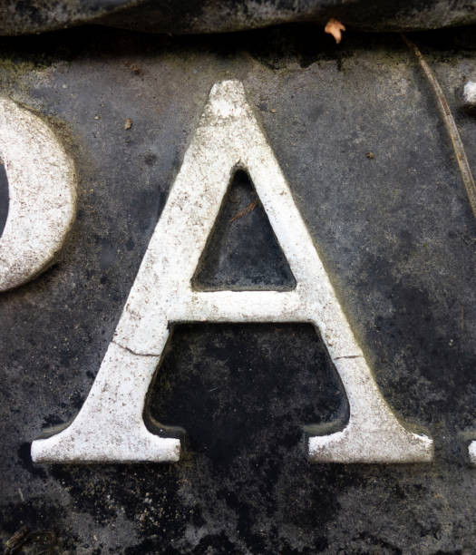 istock Written Wording in Distressed State Typography Found Letter A 1087553788