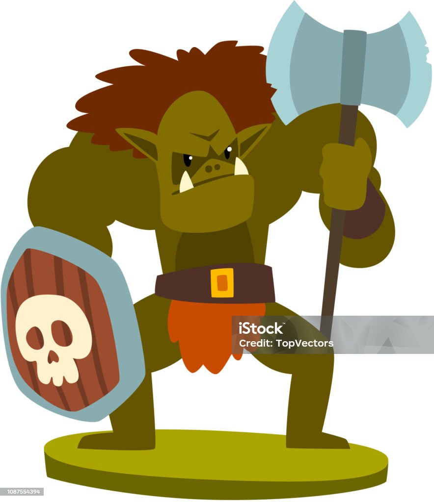 Quái Vật Chiến Binh Orc Nhân Vật Tưởng Tượng Hoặc Cổ Tích Vector ...