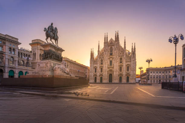 istock Duomo Milan gothic Cathedral at sunrise 1087557594