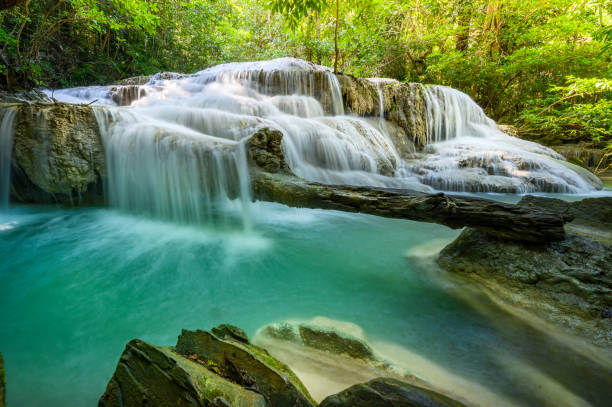 istock Erawan Waterfall at Kanchanaburi, Beautiful waterfall in Thailand 1087563772